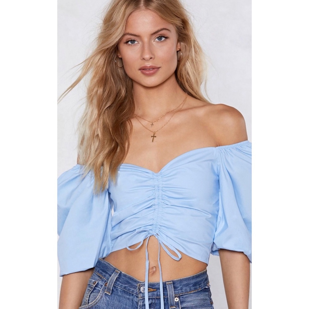 Nastygal Last Minute Ruche Top